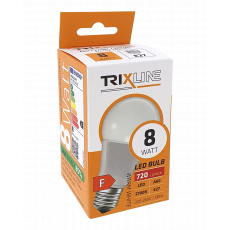 LED žárovka Trixline 8W 720lm E27 A60 teplá bílá