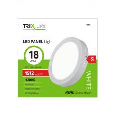 LED panel TRIXLINE TR 116 18W, kruhový přisazený 4200K