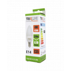 LED žárovka Trixline 4W E14 C35 studená bílá