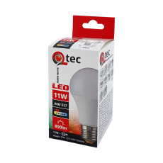 LED žárovka Q tec 11W A60 E27 teplá bílá