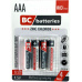 BC batteries zinkochloridová AAA mikrotužková baterie 1,5V R03