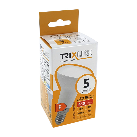LED žárovka Trixline 5W 450lm E14 R50 teplá bílá