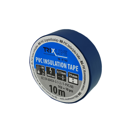 PVC izolační páska TR-IT 102 10m, 0,13mm modrá TRIXLINE