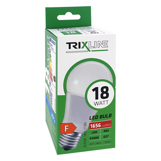 LED žárovka Trixline 18W 1656lm E27 A65 neutrální bílá