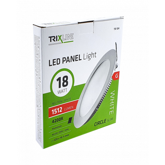 LED panel TRIXLINE TR 104 18W, kruhový vestavný 4200K