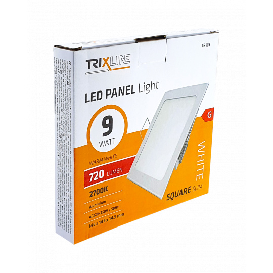 LED panel TRIXLINE TR 135 9W, čtverec vestavný 2700K
