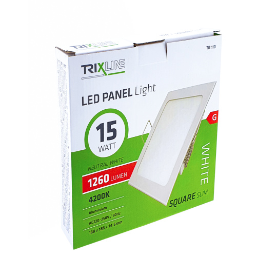 LED panel TRIXLINE TR 110 15W, čtverec vestavný 4200K