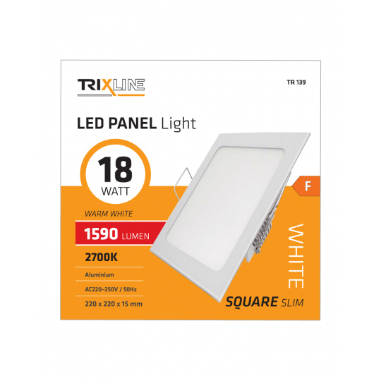 LED panel TRIXLINE TR 139 18W, čtverec vestavný 2700K