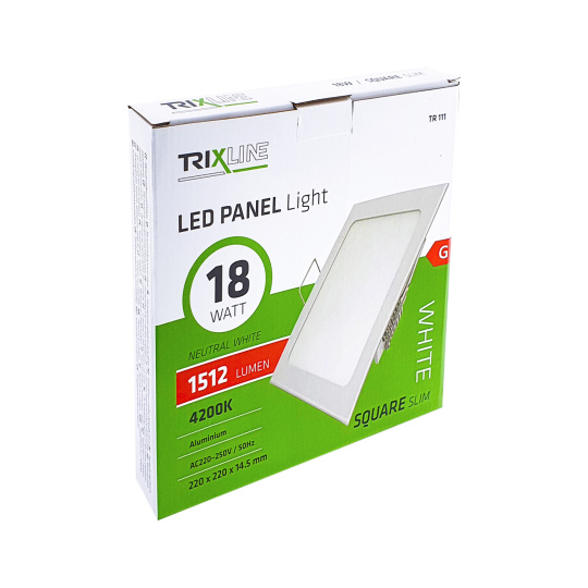 LED panel TRIXLINE TR 111 18W, čtverec vestavný 4200K