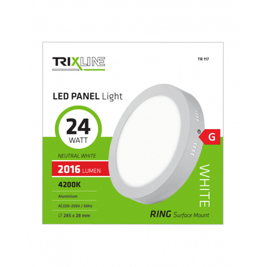 LED panel TRIXLINE TR 117 24W, kruhový přisazený 4200K