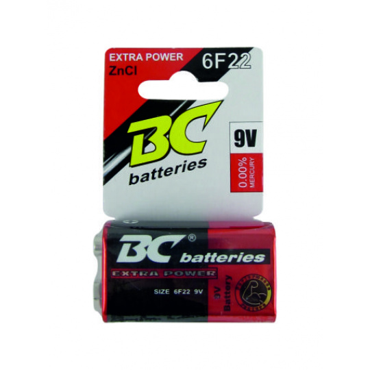 BC batteries Extra power zinkochloridová baterie 9V 6F22