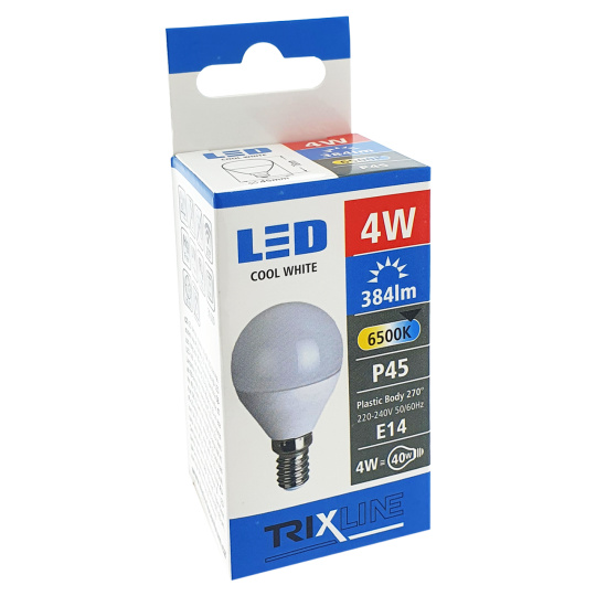 LED žárovka Trixline 4W E14 P45 denní bílá