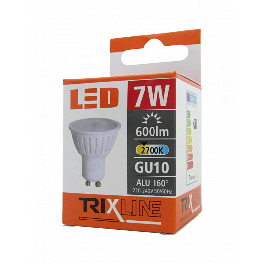 LED žárovka Trixline 7W GU10 teplá bílá