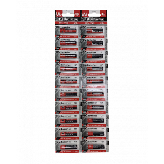 BC batteries Extra Power zinkochloridová AAA mikrotužková baterie 1,5V R03 BLISTR